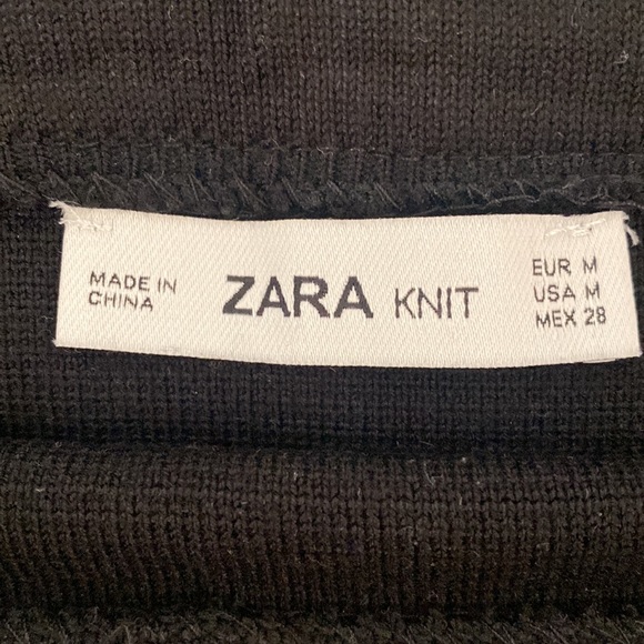 Zara - Black Knit Skirt - Size Medium - Picture 3 of 7